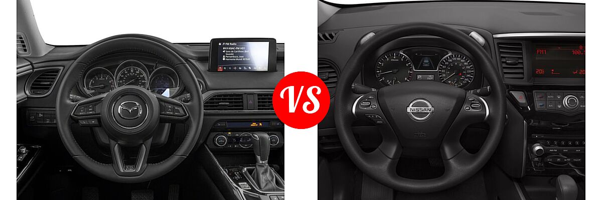 2016 Mazda CX-9 SUV Touring vs. 2016 Nissan Pathfinder SUV S / SV - Dashboard Comparison