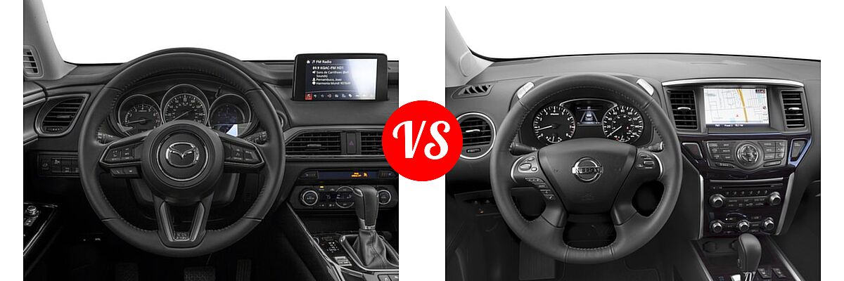 2016 Mazda CX-9 SUV Touring vs. 2016 Nissan Pathfinder SUV Platinum / SL - Dashboard Comparison