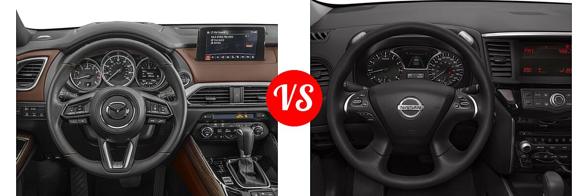 2016 Mazda CX-9 SUV Signature vs. 2016 Nissan Pathfinder SUV S / SV - Dashboard Comparison