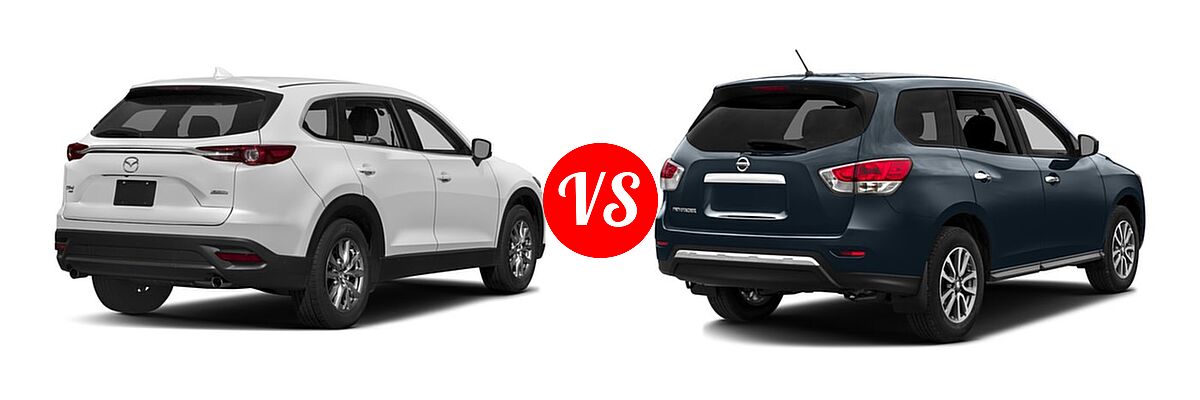 2016 Mazda CX-9 SUV Touring vs. 2016 Nissan Pathfinder SUV S / SV - Rear Right Comparison