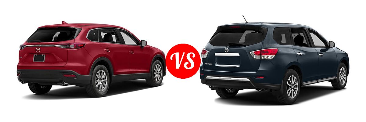 2016 Mazda CX-9 SUV Touring vs. 2016 Nissan Pathfinder SUV S / SV - Rear Right Comparison