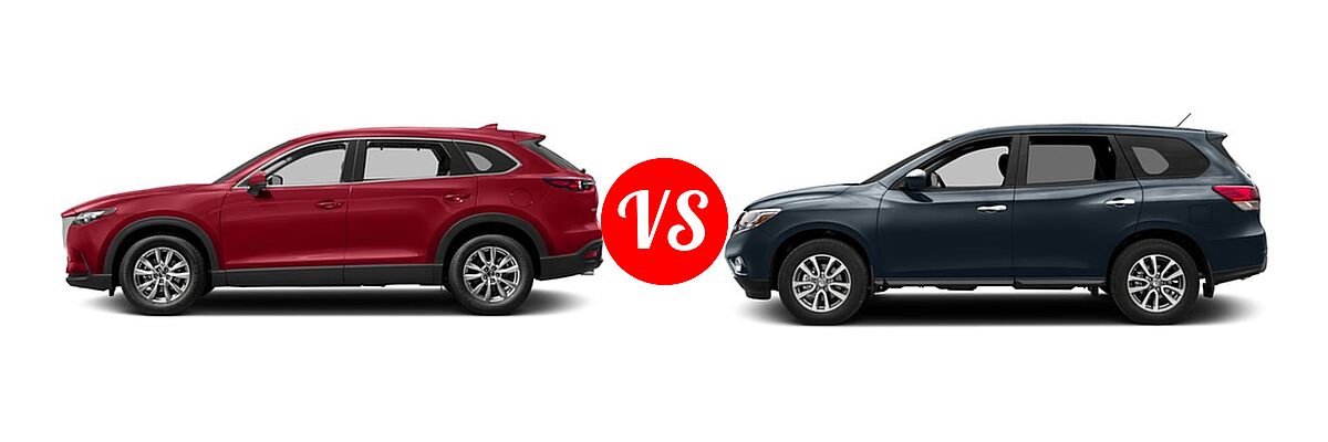 2016 Mazda CX-9 SUV Touring vs. 2016 Nissan Pathfinder SUV S / SV - Side Comparison