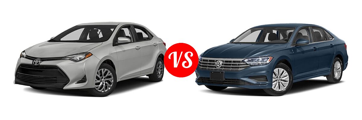 2019 Toyota Corolla Sedan SE / XSE vs. 2019 Volkswagen Jetta Sedan SEL Premium - Front Left Comparison