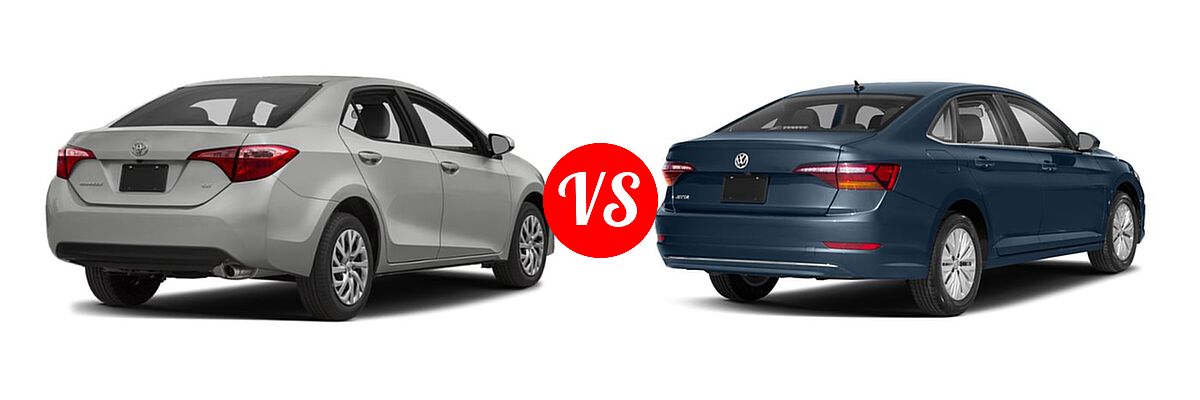 2019 Toyota Corolla Sedan SE / XSE vs. 2019 Volkswagen Jetta Sedan R-Line / S / SE - Rear Right Comparison
