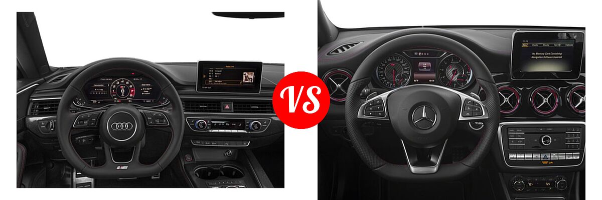 2019 Audi S5 Sedan Premium / Premium Plus / Prestige vs. 2018 Mercedes-Benz CLA-Class AMG CLA 45 Sedan AMG CLA 45 - Dashboard Comparison
