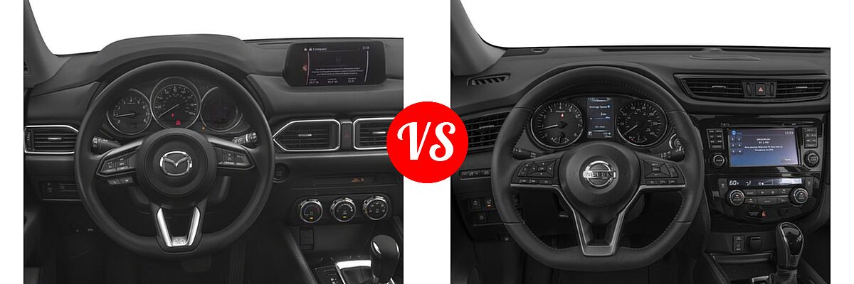 2017 Mazda CX-5 SUV Sport vs. 2017 Nissan Rogue SUV SL - Dashboard Comparison