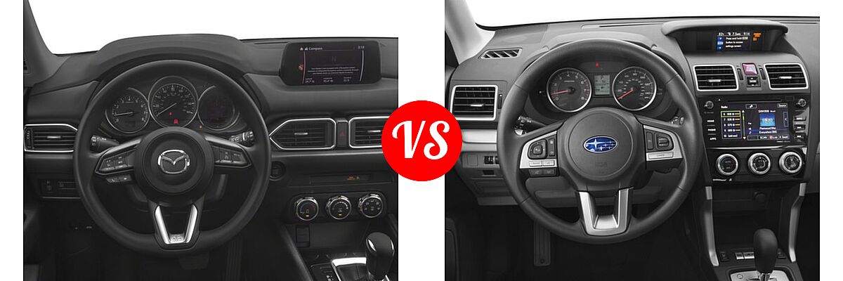 2017 Mazda CX-5 SUV Sport vs. 2017 Subaru Forester SUV Premium - Dashboard Comparison