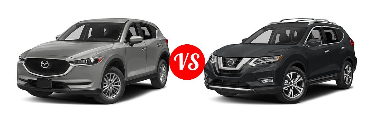 2017 Mazda CX-5 SUV Sport vs. 2017 Nissan Rogue SUV SL - Front Left Comparison