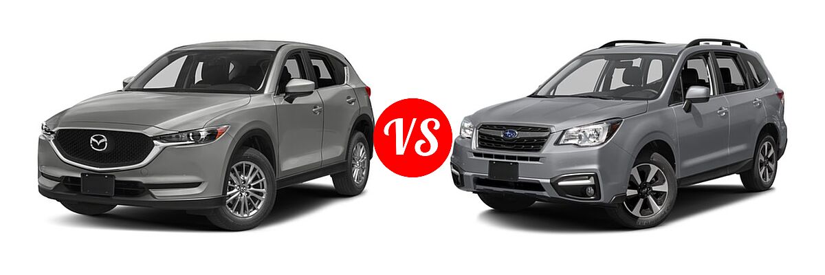 2017 Mazda CX-5 SUV Sport vs. 2017 Subaru Forester SUV Limited - Front Left Comparison