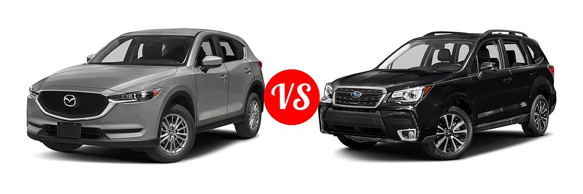 2017 Mazda CX-5 SUV Sport vs. 2017 Subaru Forester SUV Touring - Front Left Comparison