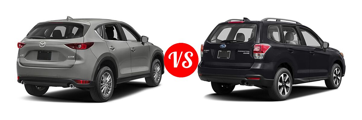 2017 Mazda CX-5 SUV Sport vs. 2017 Subaru Forester SUV 2.5i CVT - Rear Right Comparison