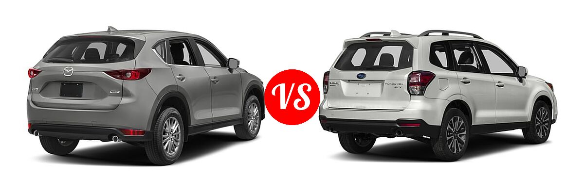 2017 Mazda CX-5 SUV Sport vs. 2017 Subaru Forester SUV Premium - Rear Right Comparison