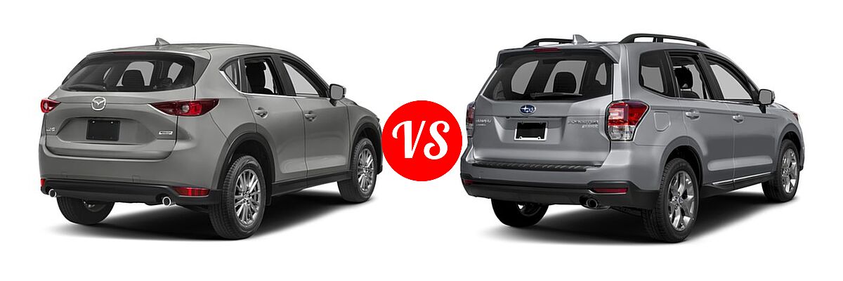 2017 Mazda CX-5 SUV Sport vs. 2017 Subaru Forester SUV Touring - Rear Right Comparison