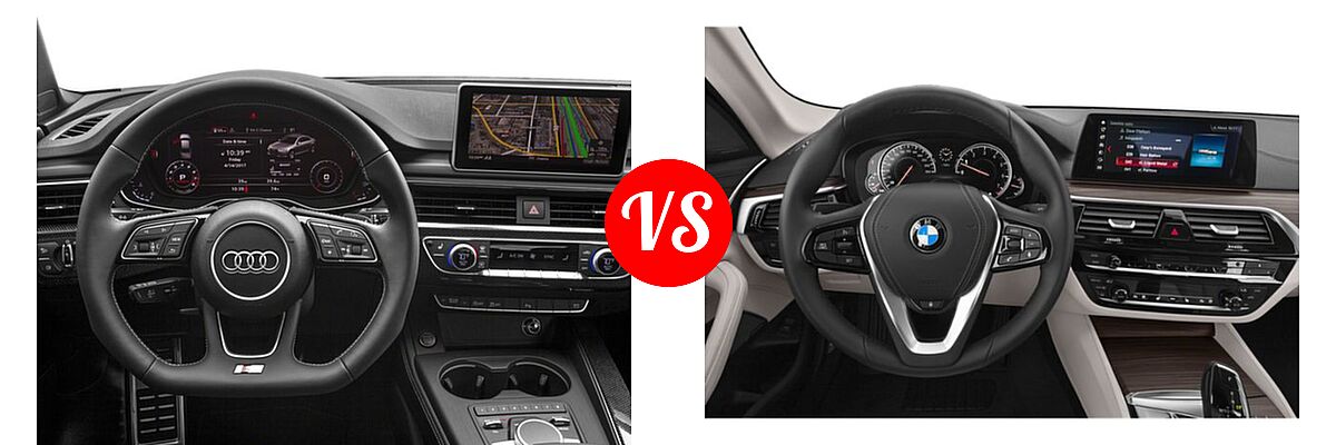2018 Audi S4 Sedan Premium Plus / Prestige vs. 2019 BMW 5 Series Sedan 530i / 530i xDrive - Dashboard Comparison