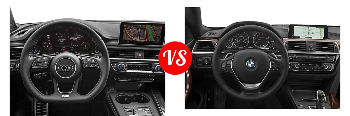 2018 Audi S4 Sedan Premium Plus / Prestige vs. 2018 BMW 4 Series Gran Coupe Sedan 430i / 430i xDrive - Dashboard Comparison