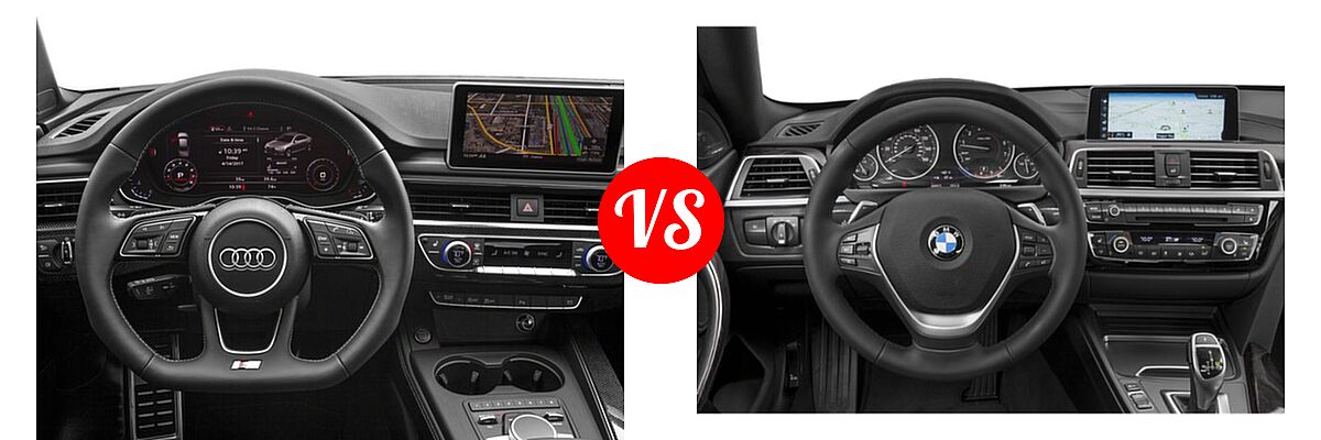 2018 Audi S4 Sedan Premium Plus / Prestige vs. 2018 BMW 4 Series Gran Coupe Sedan 440i / 440i xDrive - Dashboard Comparison