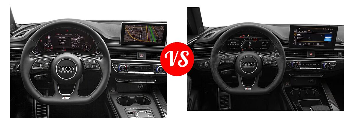 2018 Audi S4 Sedan Premium Plus / Prestige vs. 2021 Audi S4 Sedan Premium / Prestige - Dashboard Comparison