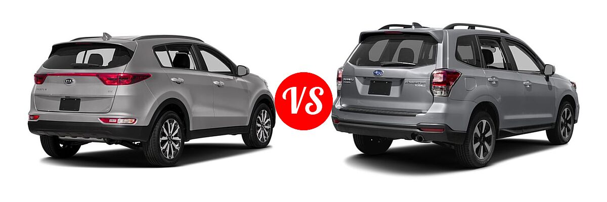 2018 Kia Sportage SUV EX vs. 2018 Subaru Forester SUV Limited - Rear Right Comparison