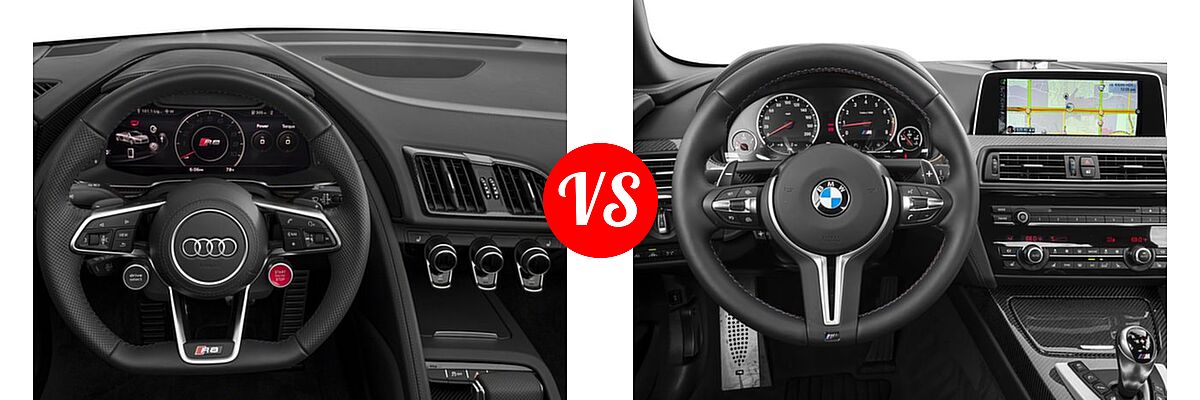2017 Audi R8 Convertible V10 vs. 2017 BMW M6 Convertible Convertible - Dashboard Comparison