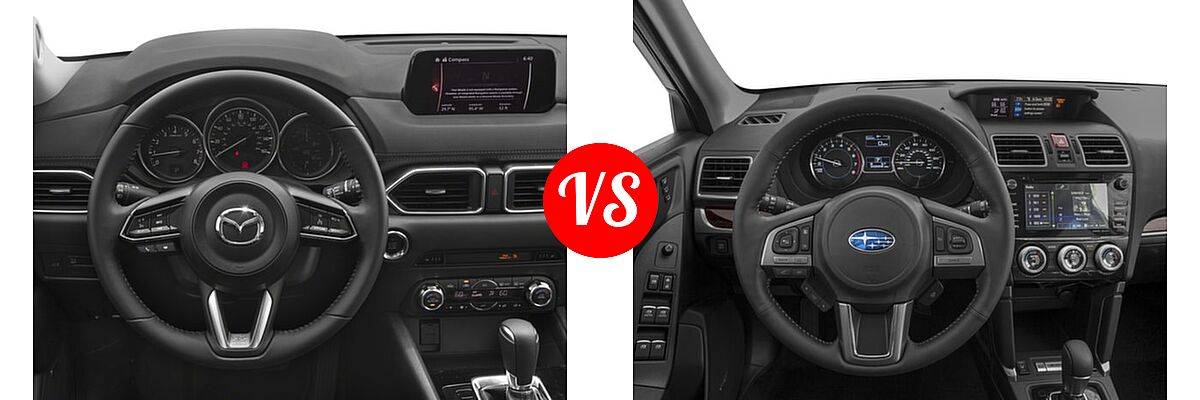 2017 Mazda CX-5 SUV Touring vs. 2017 Subaru Forester SUV Touring - Dashboard Comparison