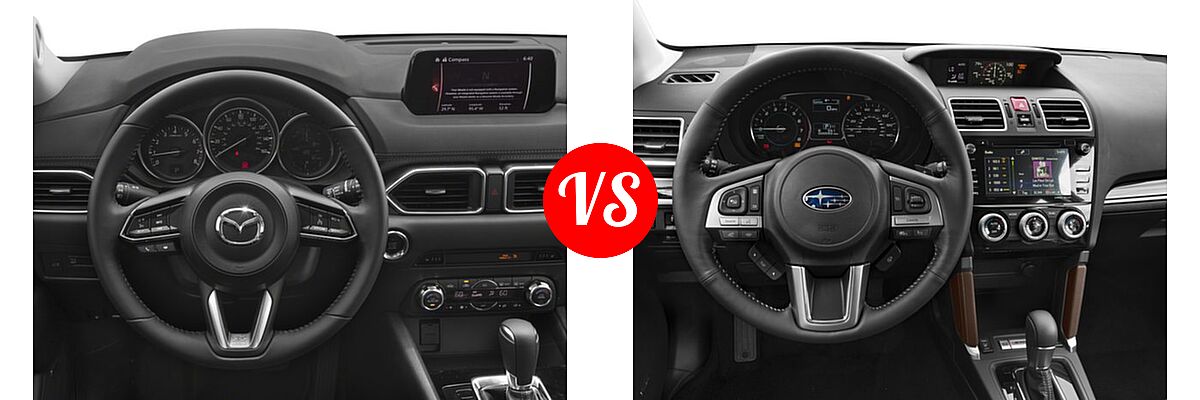 2017 Mazda CX-5 SUV Touring vs. 2017 Subaru Forester SUV Touring - Dashboard Comparison