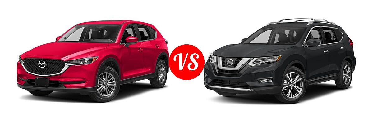 2017 Mazda CX-5 SUV Touring vs. 2017 Nissan Rogue SUV SL - Front Left Comparison