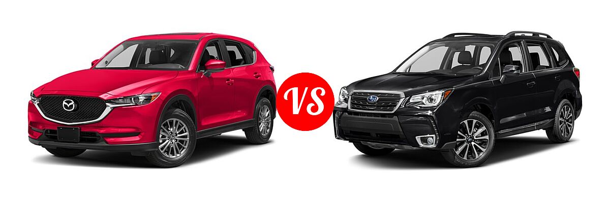 2017 Mazda CX-5 SUV Touring vs. 2017 Subaru Forester SUV Touring - Front Left Comparison