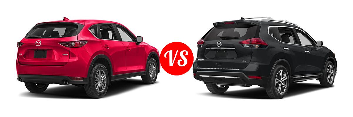 2017 Mazda CX-5 SUV Touring vs. 2017 Nissan Rogue SUV SL - Rear Right Comparison