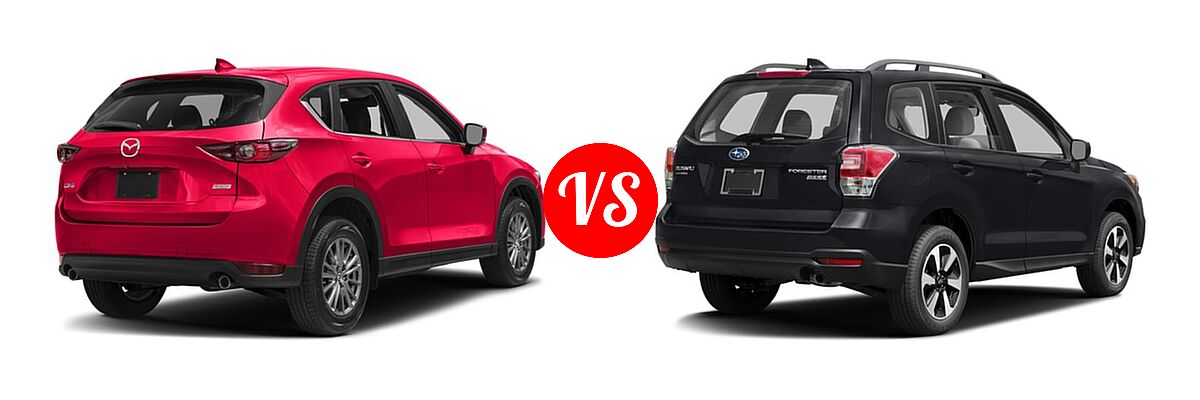 2017 Mazda CX-5 SUV Touring vs. 2017 Subaru Forester SUV 2.5i CVT - Rear Right Comparison