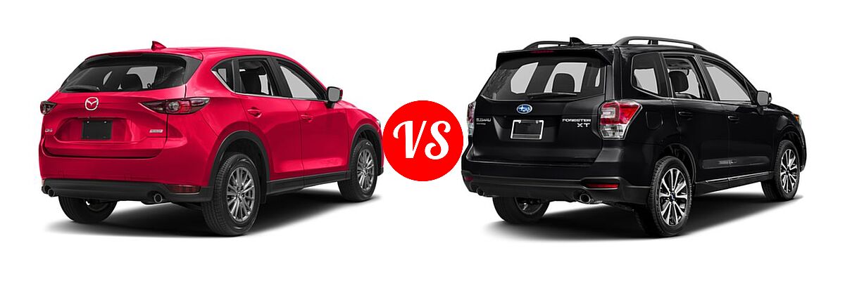 2017 Mazda CX-5 SUV Touring vs. 2017 Subaru Forester SUV Touring - Rear Right Comparison