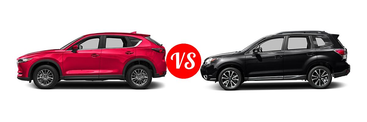 2017 Mazda CX-5 SUV Touring vs. 2017 Subaru Forester SUV Touring - Side Comparison
