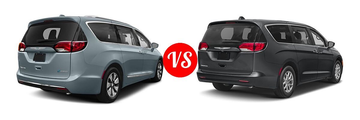 2017 Chrysler Pacifica Hybrid Minivan Hybrid Platinum / Hybrid Premium vs. 2017 Chrysler Pacifica Minivan LX / Touring - Rear Right Comparison