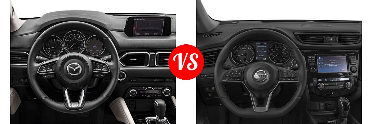 2017 Mazda CX-5 SUV Grand Touring vs. 2017 Nissan Rogue SUV SL - Dashboard Comparison