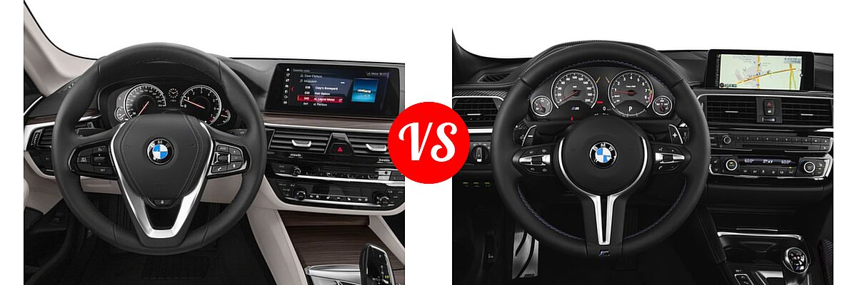 2017 BMW 5 Series Sedan 530i / 530i xDrive vs. 2017 BMW M3 Sedan Sedan - Dashboard Comparison