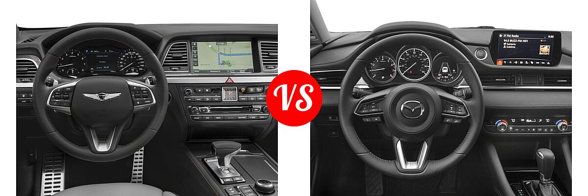 2018 Genesis G80 Sedan 3.3T Sport vs. 2018 Mazda 6 Sedan Grand Touring / Grand Touring Reserve / Signature - Dashboard Comparison