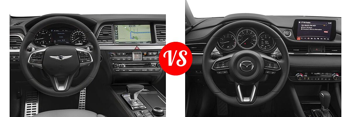 2018 Genesis G80 Sedan 3.3T Sport vs. 2018 Mazda 6 Sedan Sport - Dashboard Comparison