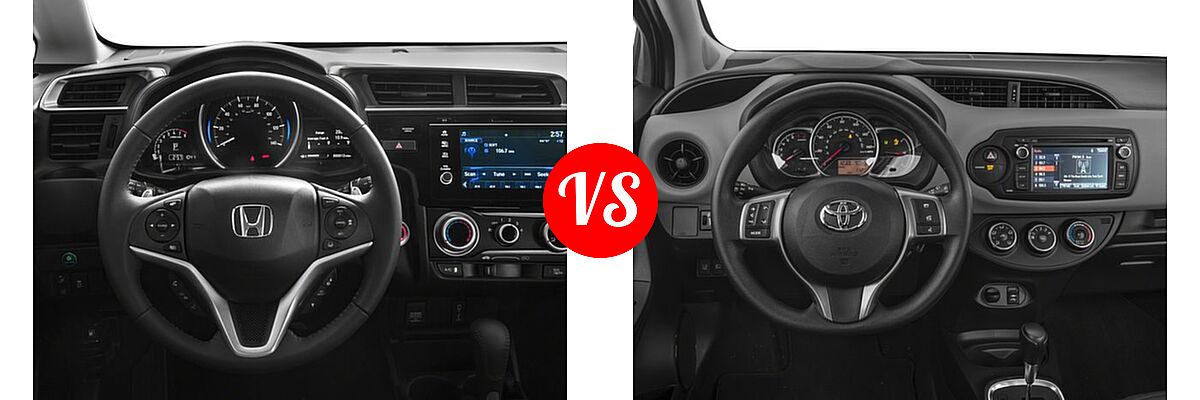 2018 Honda Fit Hatchback EX-L vs. 2018 Toyota Yaris Hatchback L / LE - Dashboard Comparison