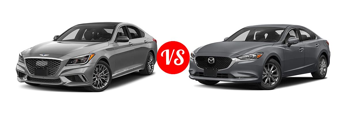 2018 Genesis G80 Sedan 3.3T Sport vs. 2018 Mazda 6 Sedan Sport - Front Left Comparison