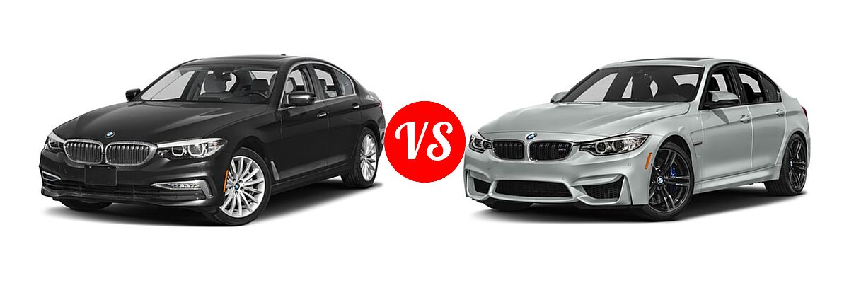 2017 BMW 5 Series Sedan 530i / 530i xDrive vs. 2017 BMW M3 Sedan Sedan - Front Left Comparison