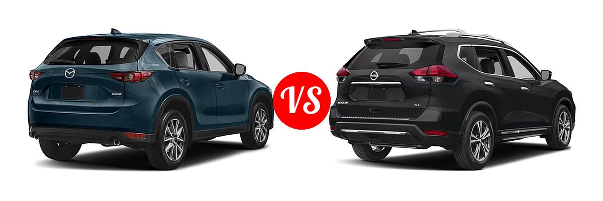 2017 Mazda CX-5 SUV Grand Touring vs. 2017 Nissan Rogue SUV SL - Rear Right Comparison