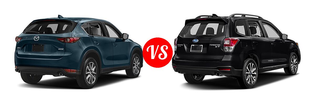 2017 Mazda CX-5 SUV Grand Touring vs. 2017 Subaru Forester SUV Touring - Rear Right Comparison