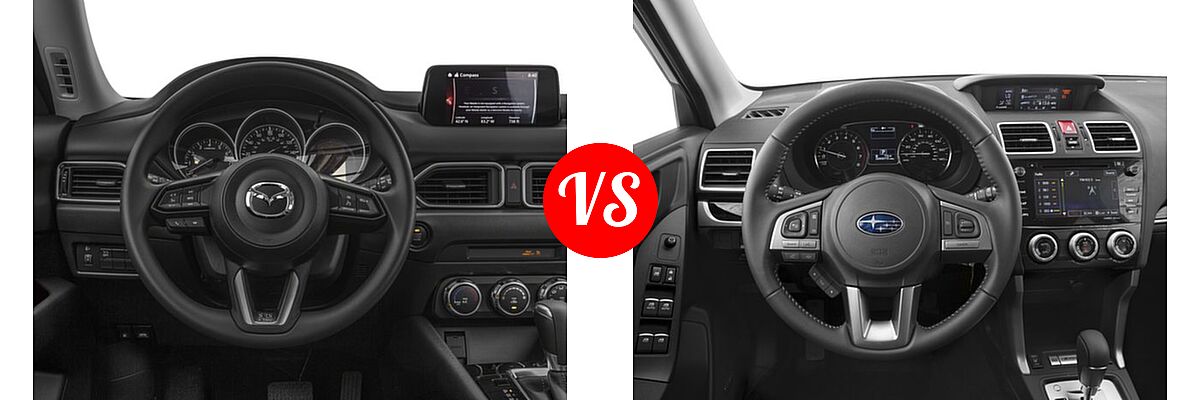 2017 Mazda CX-5 SUV Sport vs. 2017 Subaru Forester SUV Limited - Dashboard Comparison