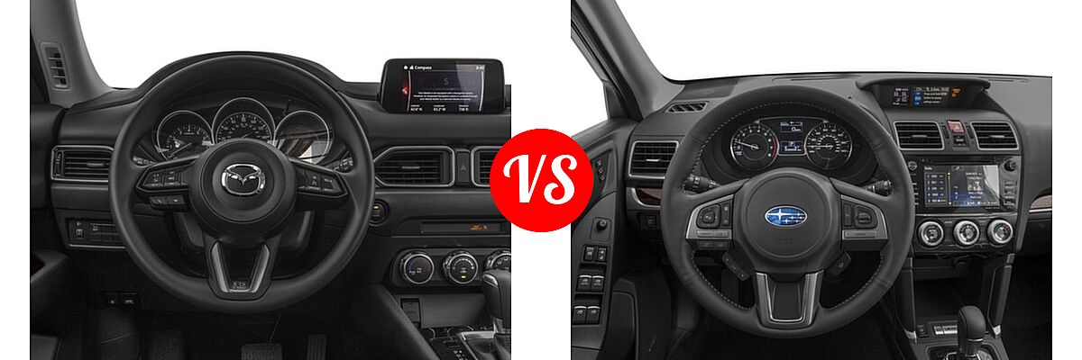 2017 Mazda CX-5 SUV Sport vs. 2017 Subaru Forester SUV Touring - Dashboard Comparison
