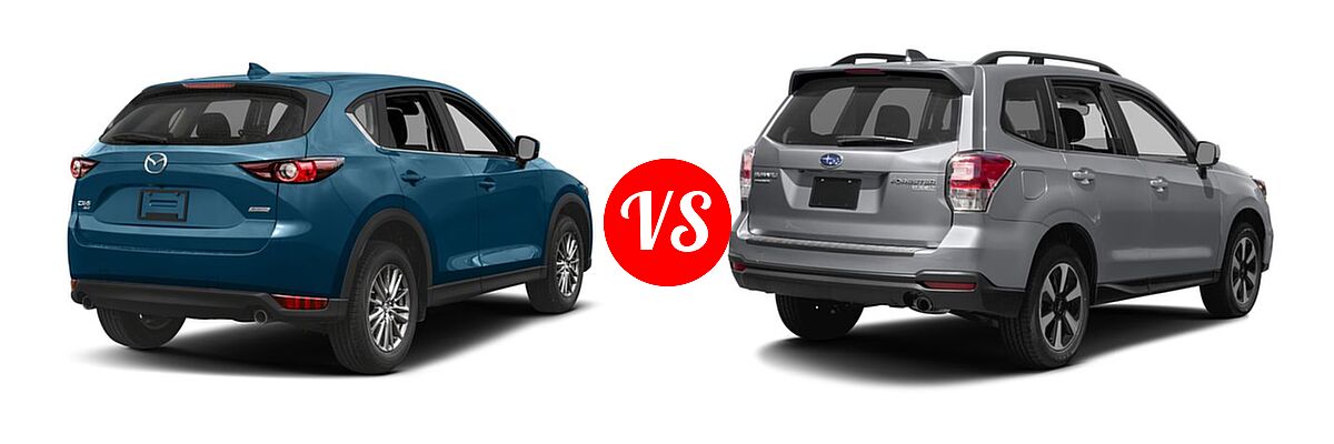 2017 Mazda CX-5 SUV Sport vs. 2017 Subaru Forester SUV Limited - Rear Right Comparison