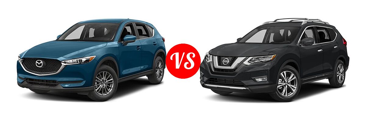 2017 Mazda CX-5 SUV Sport vs. 2017 Nissan Rogue SUV SL - Front Left Comparison