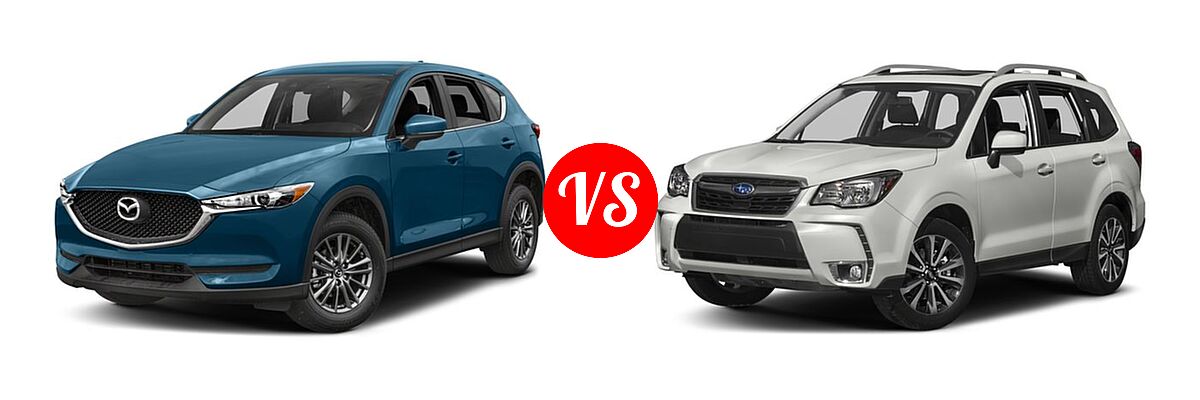 2017 Mazda CX-5 SUV Sport vs. 2017 Subaru Forester SUV Premium - Front Left Comparison