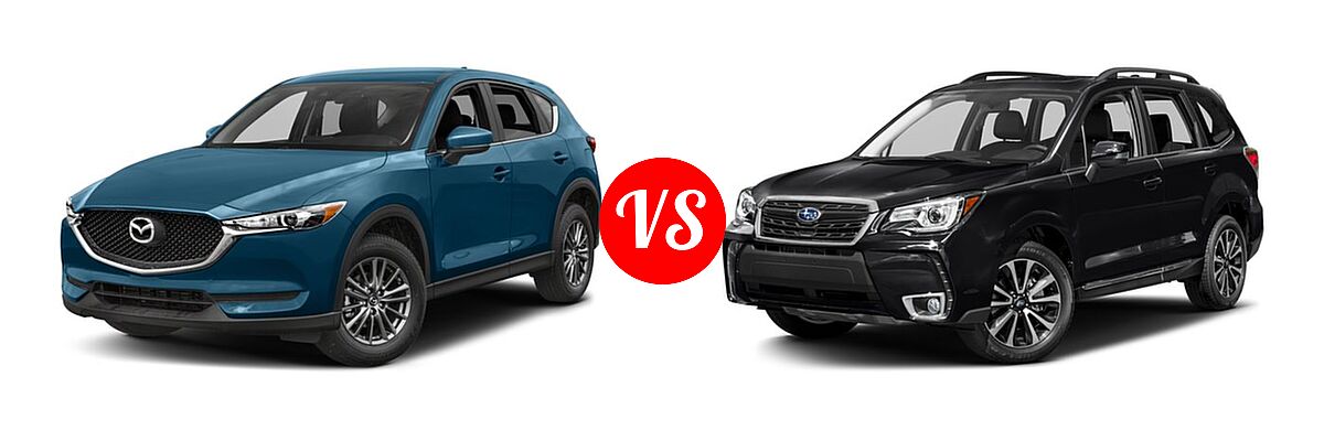 2017 Mazda CX-5 SUV Sport vs. 2017 Subaru Forester SUV Touring - Front Left Comparison