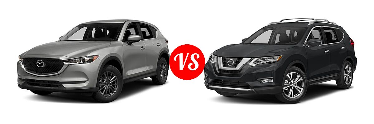 2017 Mazda CX-5 SUV Touring vs. 2017 Nissan Rogue SUV SL - Front Left Comparison