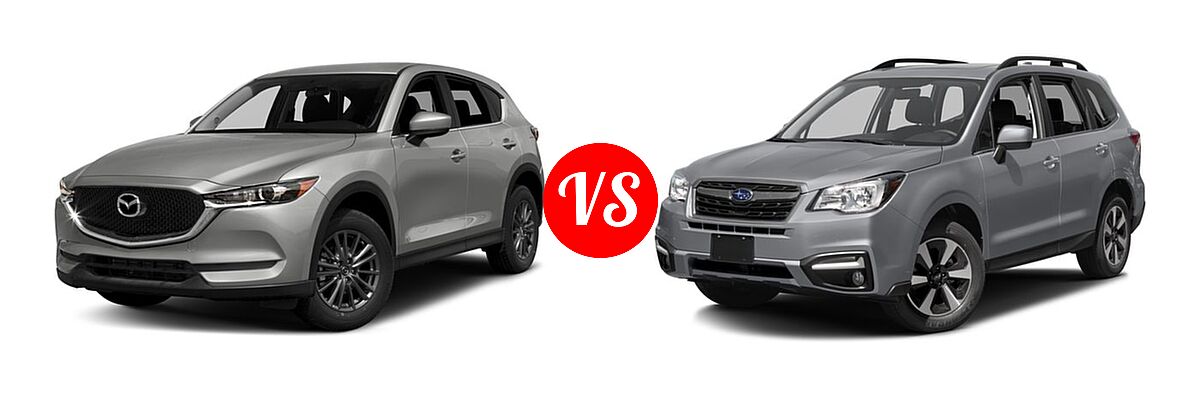 2017 Mazda CX-5 SUV Touring vs. 2017 Subaru Forester SUV Limited - Front Left Comparison