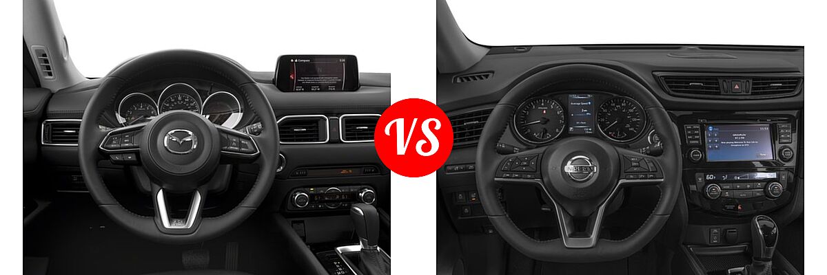 2017 Mazda CX-5 SUV Touring vs. 2017 Nissan Rogue SUV SL - Dashboard Comparison